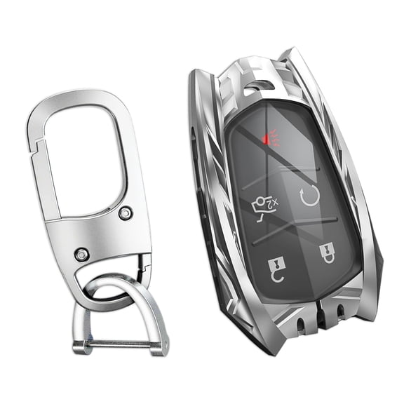 For Cadillac Key Fob Cover,Keychain,Zinc Alloy Protection Car Key Case For 2015-2019 Escalade CTS SRX XT5 ATS STS CT6 XTS XT4 Smart Remote Keyshell Accessories