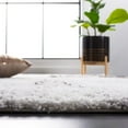 thumbnail image 4 of SAFAVIEH Berber Linette Abstract Shag Area Rug, 7' x 7' Round, Grey/Dark Grey, 4 of 8
