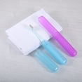 thumbnail image 7 of Unique Bargains 2 Pcs Plastic Lightweight Traveling Toothbrush Holders Case for Travel Business 7.48"x1.06" Purple Blue, 7 of 7