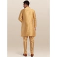 thumbnail image 4 of SKAVIJ Kurta Pajama Jacket Scarf 4-Piece Set Embroidered Wedding Party Dress Yellow L, 4 of 5