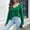 Green, variant on FDGIU Women's Lightweight V-Neck Sweater - Long Sleeve Knit Pullover Tops, Loose Fit Crochet Casual Tunic for Fall 2025