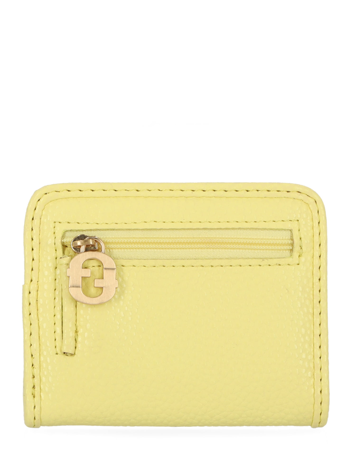 Time and Tru Women's Sharon Two Fold Wallet, Solid Yellow