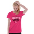 thumbnail image 4 of Breast Cancer Believe Survive Aware Womens Slim Fit Graphic Tee Brisco Brands S, 4 of 5