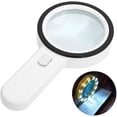 thumbnail image 1 of Queilt Illuminated Reading Magnifier, 30X Magnifying Glass with 12 LED Lights, Handheld Magnifying Glass, Illuminated Magnifier for Reading, Jewelry, Seniors, Visually Impaired, Observation and Crafts, 1 of 5