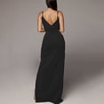 thumbnail image 5 of KaLI_store Women's Formal Dresses Women's Elegant High Split Flare Sleeve Formal Evening Gowns Maxi Dress with Cape Black,M, 5 of 5