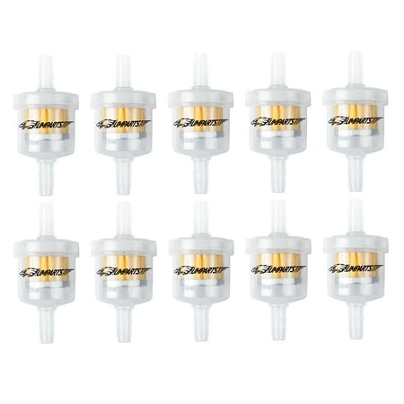 - (Pack of 10) UMPARTS (FF1) Replaces Kohler 25 050 21-S1 Engine Fuel Filter 75 Micron With 3/16-Inch & 1/4-Inch Fuel Line Inside Diameter