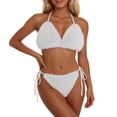 thumbnail image 1 of Beachwear Set for Summer Leisure with Sleek Strapless Solid Design and Versatile Two-Piece Bikini Ensemble, 1 of 5