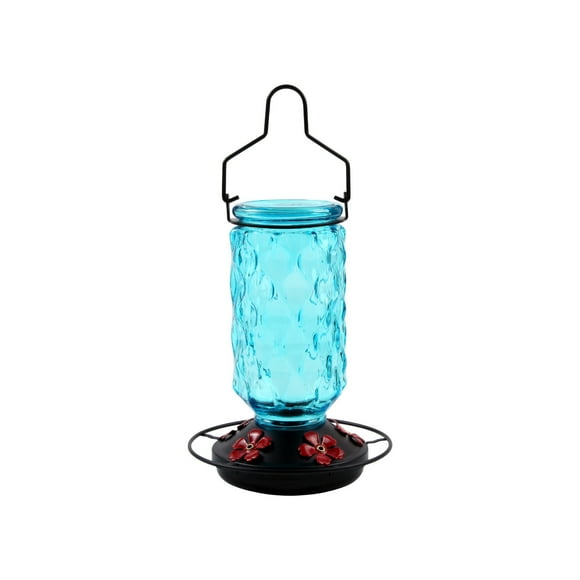Hummingbird Feeder 5 Feeding Ports Glass Hummingbird Feeders For Outdoors Wide Mouth For Easy Filling Cleaning Hanging For Garden Backyard Decor