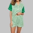 thumbnail image 2 of FAIWAD Pajama Sets for Women Summer Plus Size Button Down Short Sleeve Tops and Shorts 2 Piece Loungewear, 2 of 4