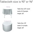 thumbnail image 3 of GFDYREE Sequin Tablecloth, Table Topper, Tree Skirt, Round, 90", Light Gold, 3 of 3