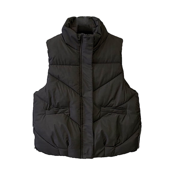 IMENGL Casual solid zipper pocket loose sleeveless vest coat jacket, Black M, Size M-2XL