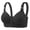 Black, variant on 2PC Bras for Women Front Closure Thin Cup Side Support Full Coverage Wireless Bras for Women,Black,46