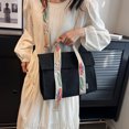 thumbnail image 3 of Qarigey Bolso bandolera clásico y atemporal de lona funcional y práctico para mujer Bolsos para mujer Bolsas de mensajero y de hombro negro, 3 of 6
