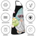 thumbnail image 5 of Vsdgher Summer Gnome,Cute Gnome Waterproof Apron with 2 Pockets Kitchen Chef Aprons Bibs for Grooming Cooking Baking Painting Gardening, 5 of 8