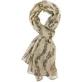 thumbnail image 2 of Wrapables® Lightweight Musical Notes Long Scarf, Earl Gray, 2 of 5