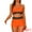 Orange, variant on DARING DIVA 2 Pieces Contrast Color Bikini Sets Scoop Suit
 XS Dark Blue Purple