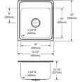thumbnail image 2 of Elkay Dlr202210 Lustertone 19-1/2" Drop In Single Basin Stainless Steel Kitchen Sink - 1, 2 of 7