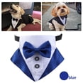thumbnail image 4 of Collar de pajarita para mascotas Salvador Azul Poliéster Saliva Accesorio ajustable para bodas Fiestas Fotografía, 4 of 8