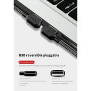 MCDODO 90 Degree Right Angle Braided USB C Charger Charging Sync Type C Cable Cord(1.2M,1X Data Cable)