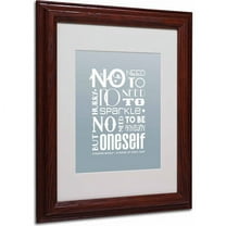 Trademark Fine Art "No Need to Sparkle" Canvas Art by Megan Romo, Wood Frame