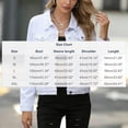 thumbnail image 3 of Brnmxoke Cropped Denim Jacket Woman Casual Collared Long Sleeve Jean Jackets Stretchy Button Dowdown Distressed Outerwear Tops with Pockets White,XL, 3 of 9