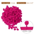 thumbnail image 2 of Uxcell 10 Yards Pom Pom Ball Fringe Trim Ribbon Sewing Trim DIY Crafts, 12mm Fuchsia, 2 of 6