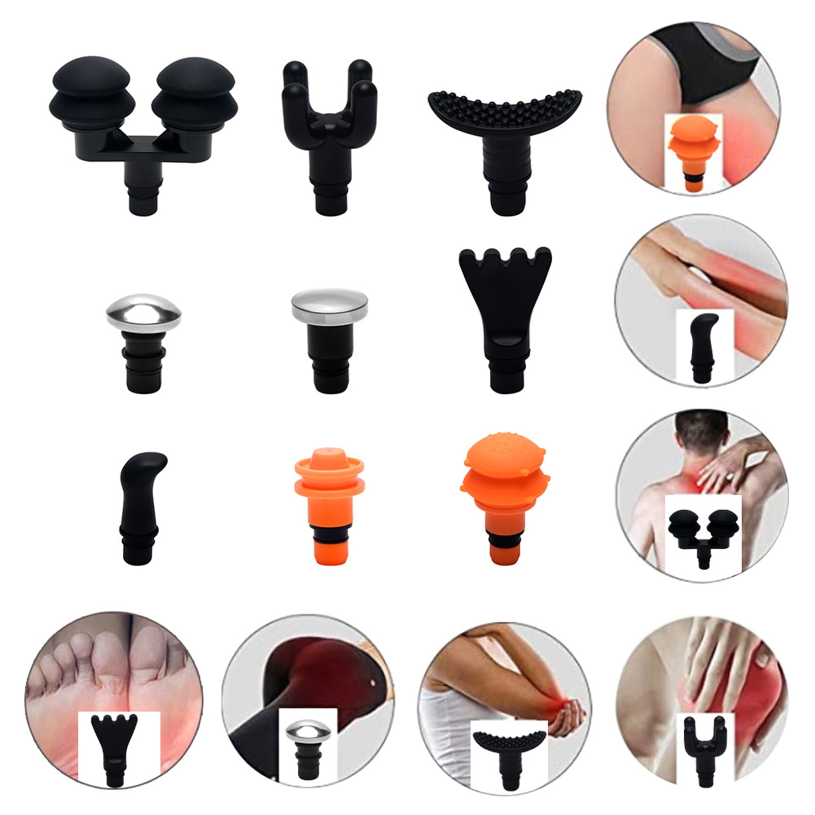 PROKTH 9PCS Replacement Massage Gun Head Massage Gun Accessories