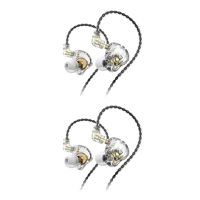 jesticaly TRN MT1 Écouteurs Étanches Réduction de Bruit Casque de Course Blanc Sans Micro 2Ensemble