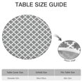 thumbnail image 6 of Gray and White Geometric Lattice Pattern Round Fitted Tablecloth with Elastic Edge,Dining Table Cover Waterproof,Outdoor Round Tablecloth for Camping,Dining,Indoor and Outdoor, 6 of 7
