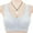 Light Blue, variant on Pitauce Plus Size Daisy Bras for Older Women Front Closure Wireless Push Up Bralettes No Underwire Full Coverage Lace Bra Everyday Bras