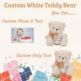 thumbnail image 2 of Personalized Gifts for Women Men Stuffed Bear Plush Toys with Customized Photo Text, Personalized Teddy Bear as Special Gifts for Christmas Valentines Day Birthday, 10 inch-Photo Text, 2 of 6