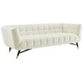 thumbnail image 1 of Modway Adept Performance Velvet Tufted Sofa in Ivory and Black, 1 of 5
