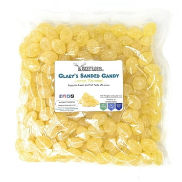 Sanded Lemon Drops Old Fashioned Hard Candy 2 pounds Claey's Candies