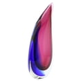 thumbnail image 3 of GlassOfVenice Murano Glass Sommerso Wave Vase - Rose and Blue, 3 of 9