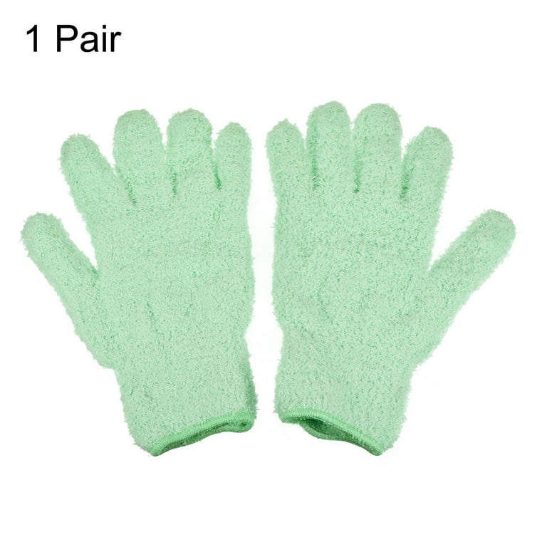  2 Pairs Microfiber Dusting Mitt Gloves with 1 Pair Microfiber Dusting  Mitt Washable Dusting Gloves for Cleaning(Blue, Green) : Health & Household