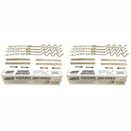 Xdp Recreation Swing Set Trampoline Patio Metal Ground Anchor Kit 2 Pack
