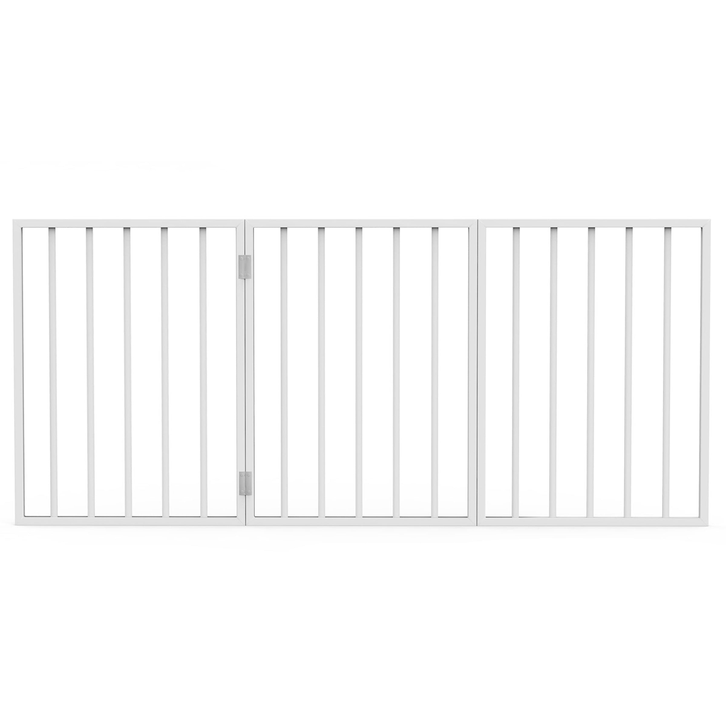 Petmaker Freestanding Wooden Pet Gate, White