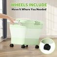 thumbnail image 6 of Eurhowing 20lb Dog Food Storage Container, Airtight Collapsible Pet Food Bin with Wheels & Lid, Cereal Rice Storage Bucket for Home Pet Hospital Shelter, Green, 6 of 7