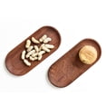 thumbnail image 3 of 1Pack Wood Tray Rustic Oval Brown 9.04x3.93x0.59in For Kitchenware Storage, 3 of 8