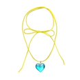thumbnail image 1 of Collar con colgante de corazón gótico Yashi joyería Y2k Amarillo azul 43 cm, 1 of 4