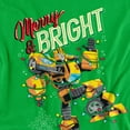 thumbnail image 3 of Transformers Christmas Merry And Bright Bumblebee Kids T Shirt (2) for Toddler Boys and Girls, Kelly Green, 3 of 4