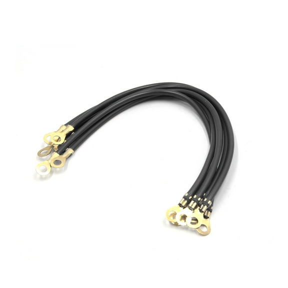 Unique Bargains 6pcs Black Universal Battery Inverter Wire Power Transfer Cable for Vehicle Cars