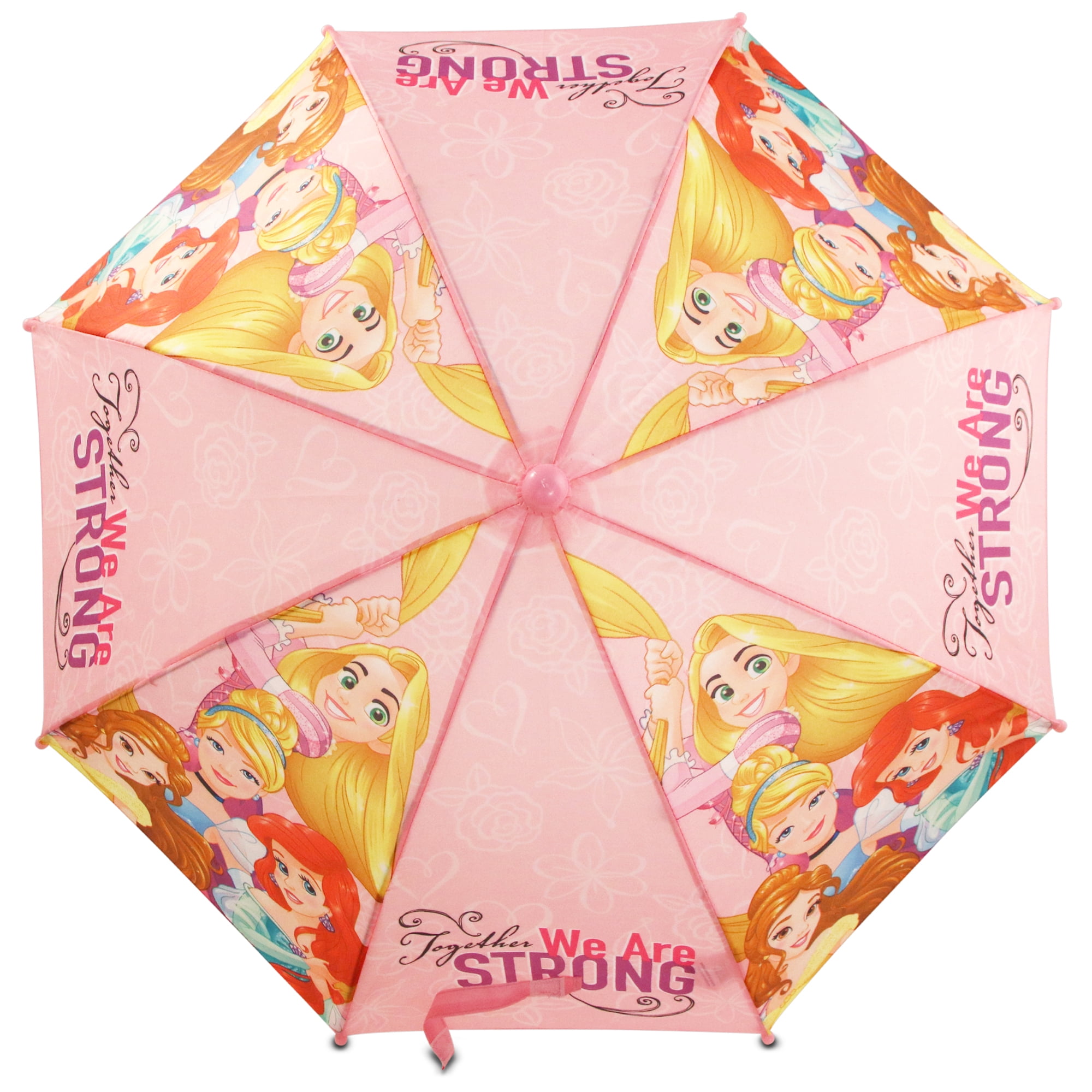 Disney Little Girls Princess Umbrella With Character Handle, Age 2-7