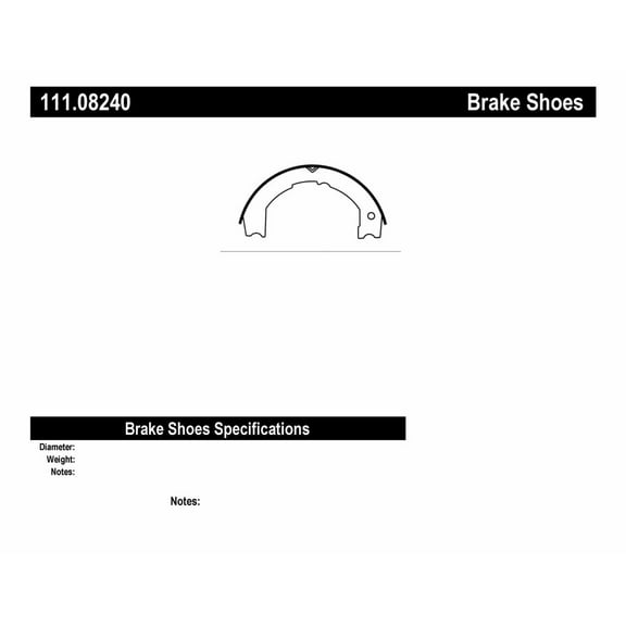 Centric 111.08240 Centric Brake Shoes
