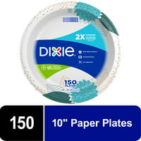 150-Count 10″ Dixie Paper Dinner Plates