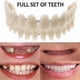 thumbnail image 1 of Smile Snap On False Teeth Upper Lower Dental Veneers Dentures Tooth Cover Set-hy, 1 of 5