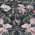 thumbnail image 3 of Botanical Trellis Navy and Pink Wallpaper, 3 of 4
