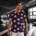 thumbnail image 3 of Wukai Cartoon Donut Planets Print Men's Short-Sleeved Mesh T-Shirt,Quick-Dry Short Sleeve Workout T-Shirt-Small, 3 of 8