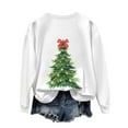 thumbnail image 6 of ABATAB Christmas Sweatshirt for Women Crewneck Long Sleeve Christmas Tree Print Cute Pullover Vacation Casual Trendy Outfits, 6 of 6
