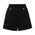 thumbnail image 4 of Yievot Dress Shorts for Women High Waist Button Summer Business Casual Office Shorts with Pockets, 4 of 8